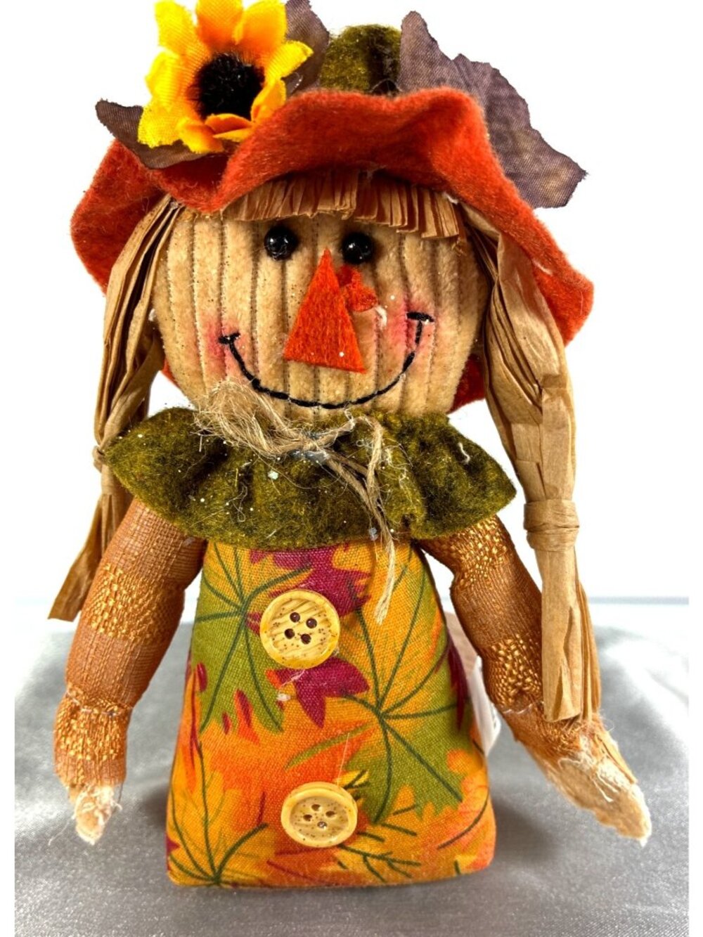 Handmade Fall Scarecrow Shelf Sitter